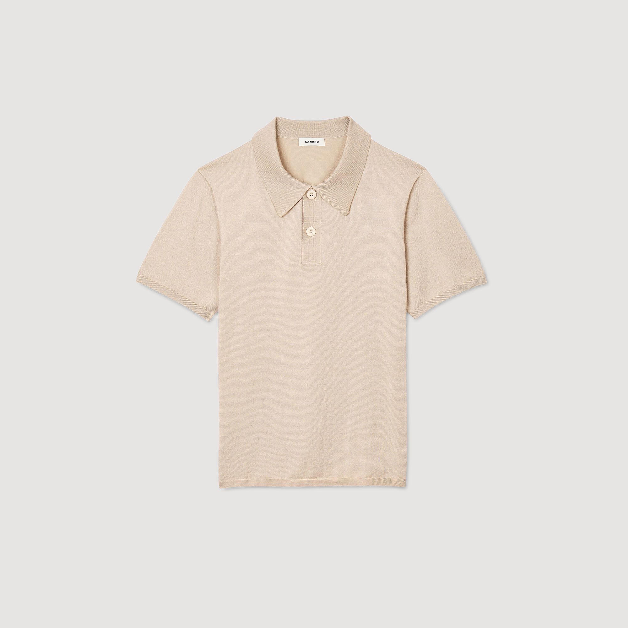 Tricot poloshirt met korte mouwen
