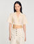 Korte overhemdblouse geplooid