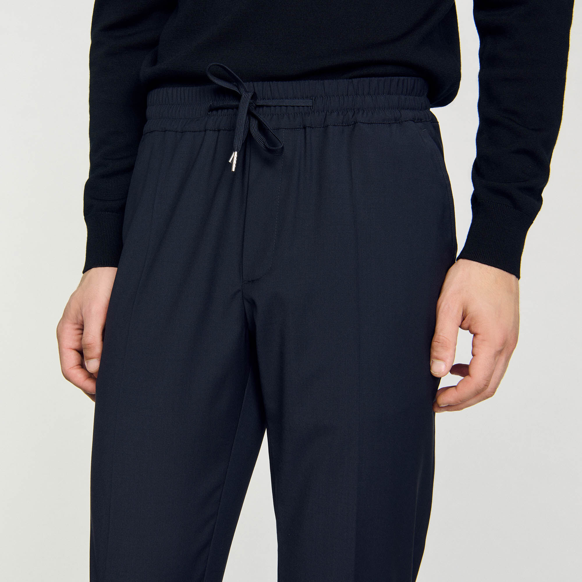 Rechte pantalon met elastiek