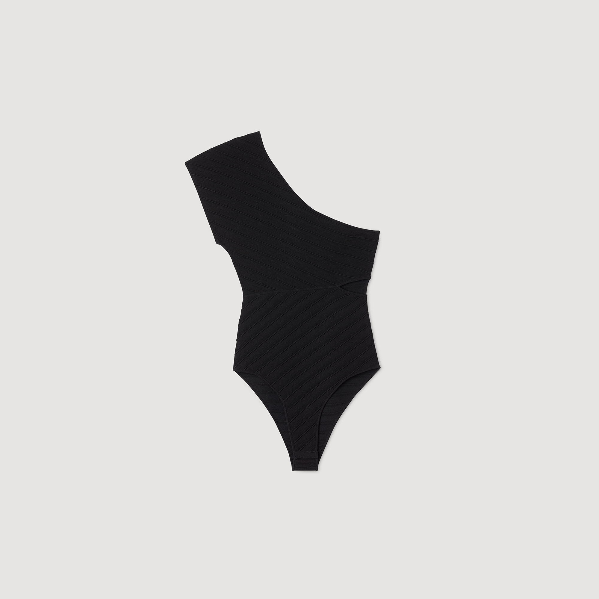 Asymmetrische gebreide body