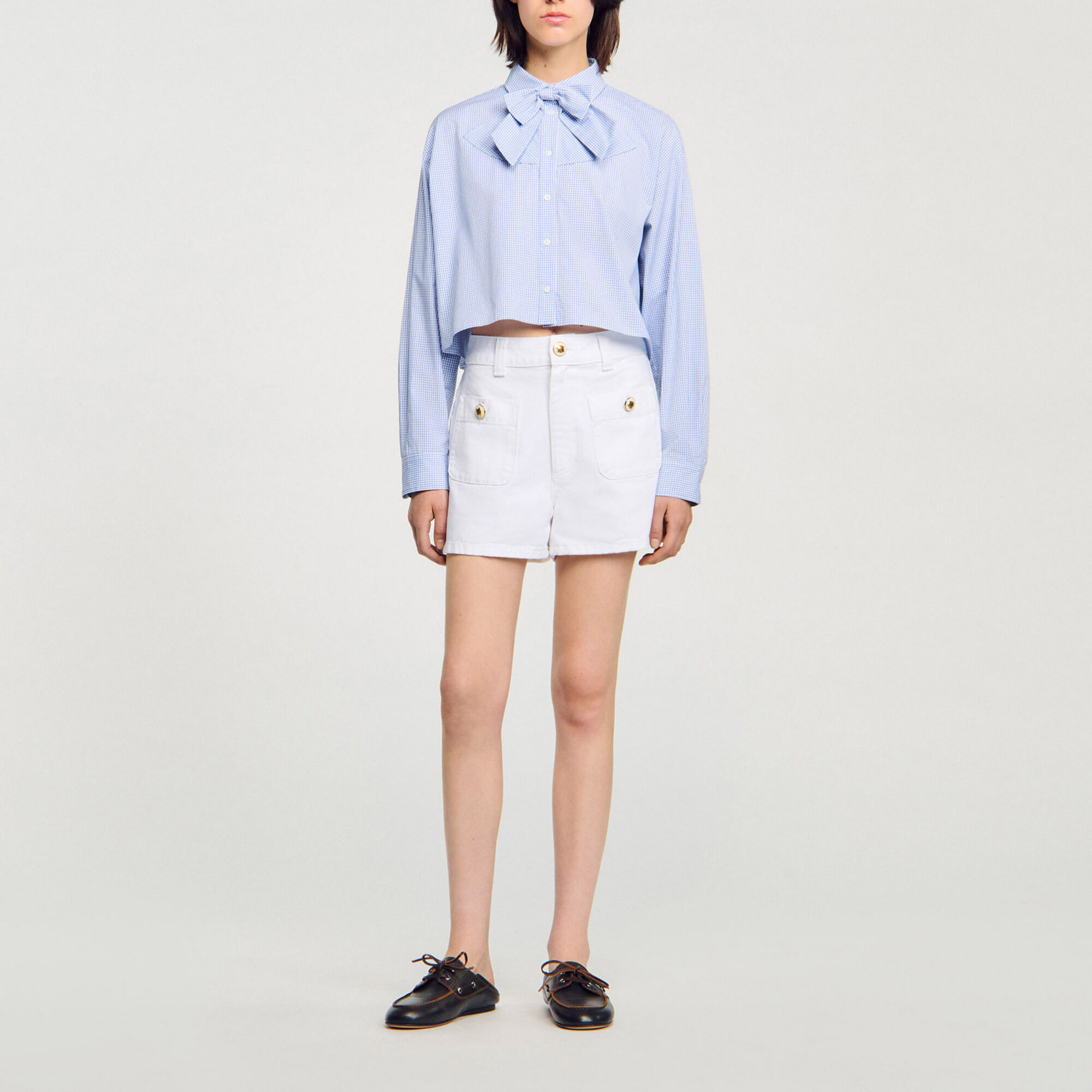 Overhemdblouse met strik kraag - Vrouw | Sandro