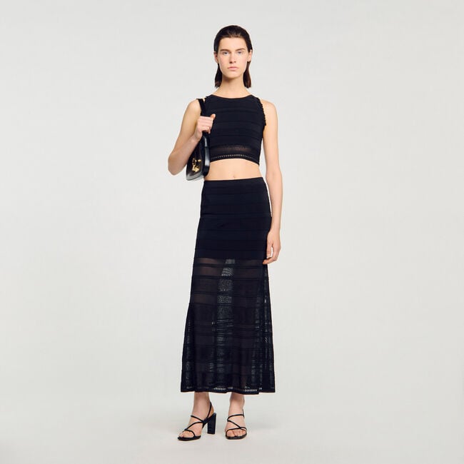 Lange rok siertricot