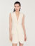 Korte jurk blazer stijl geplooid