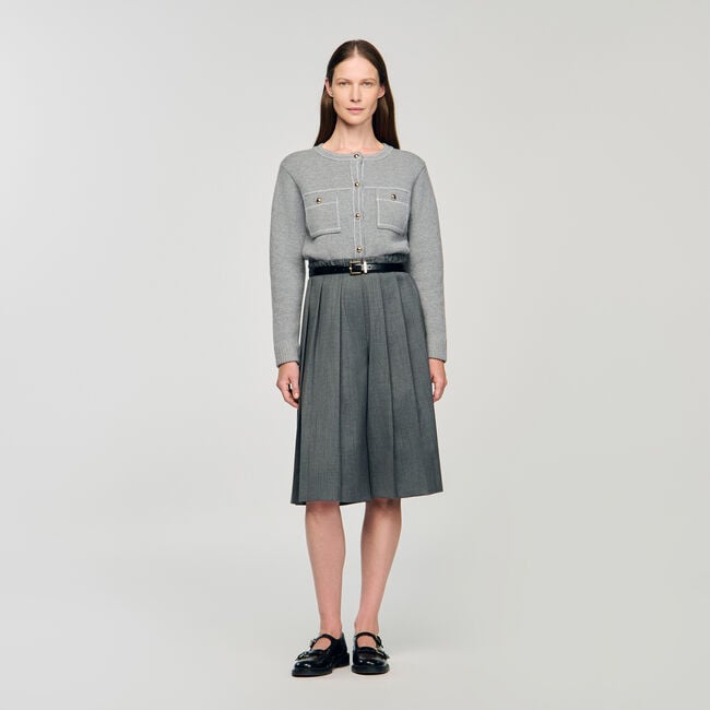 Cardigan met contrasterende stiksel