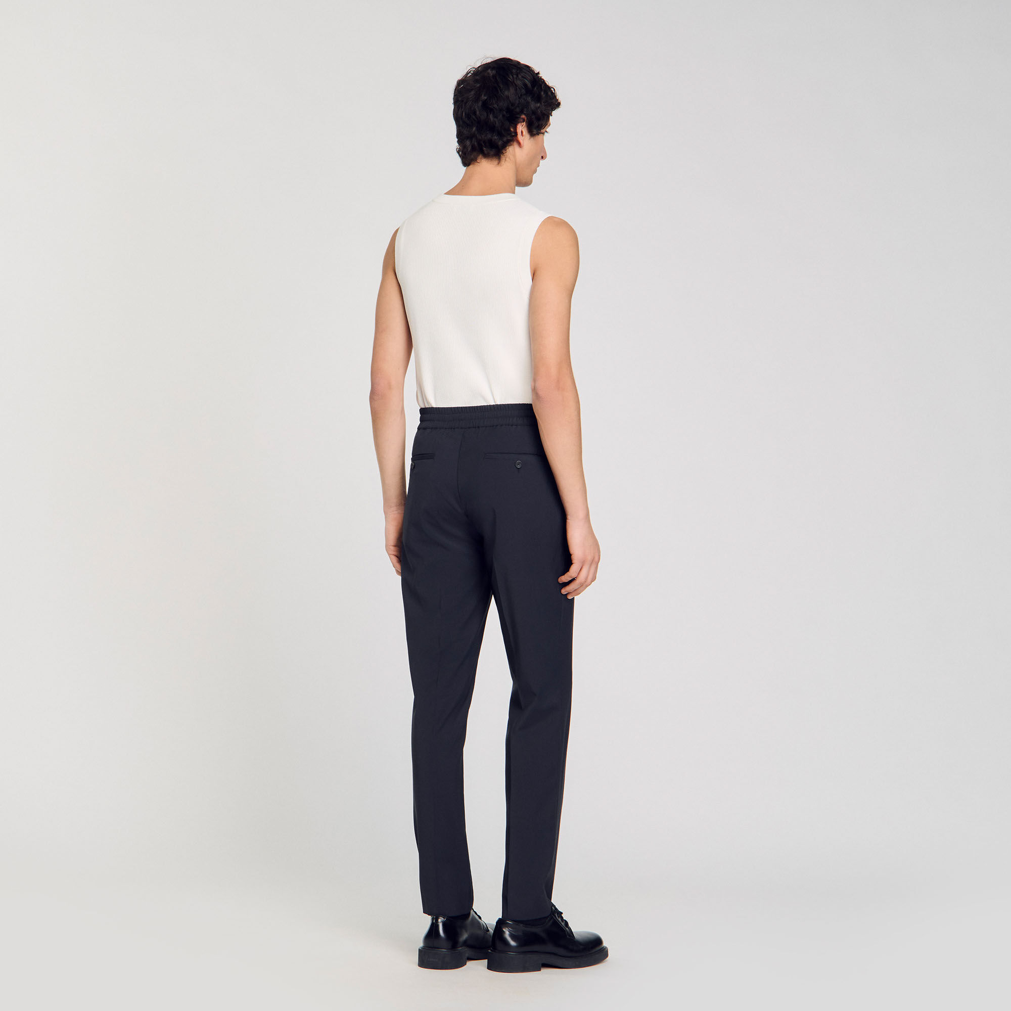 Rechte pantalon met elastiek
