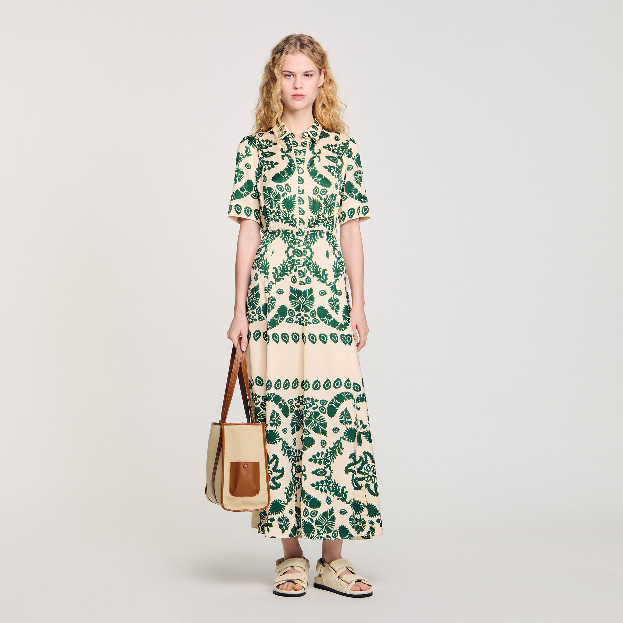 Lange jurk met bloemenprint