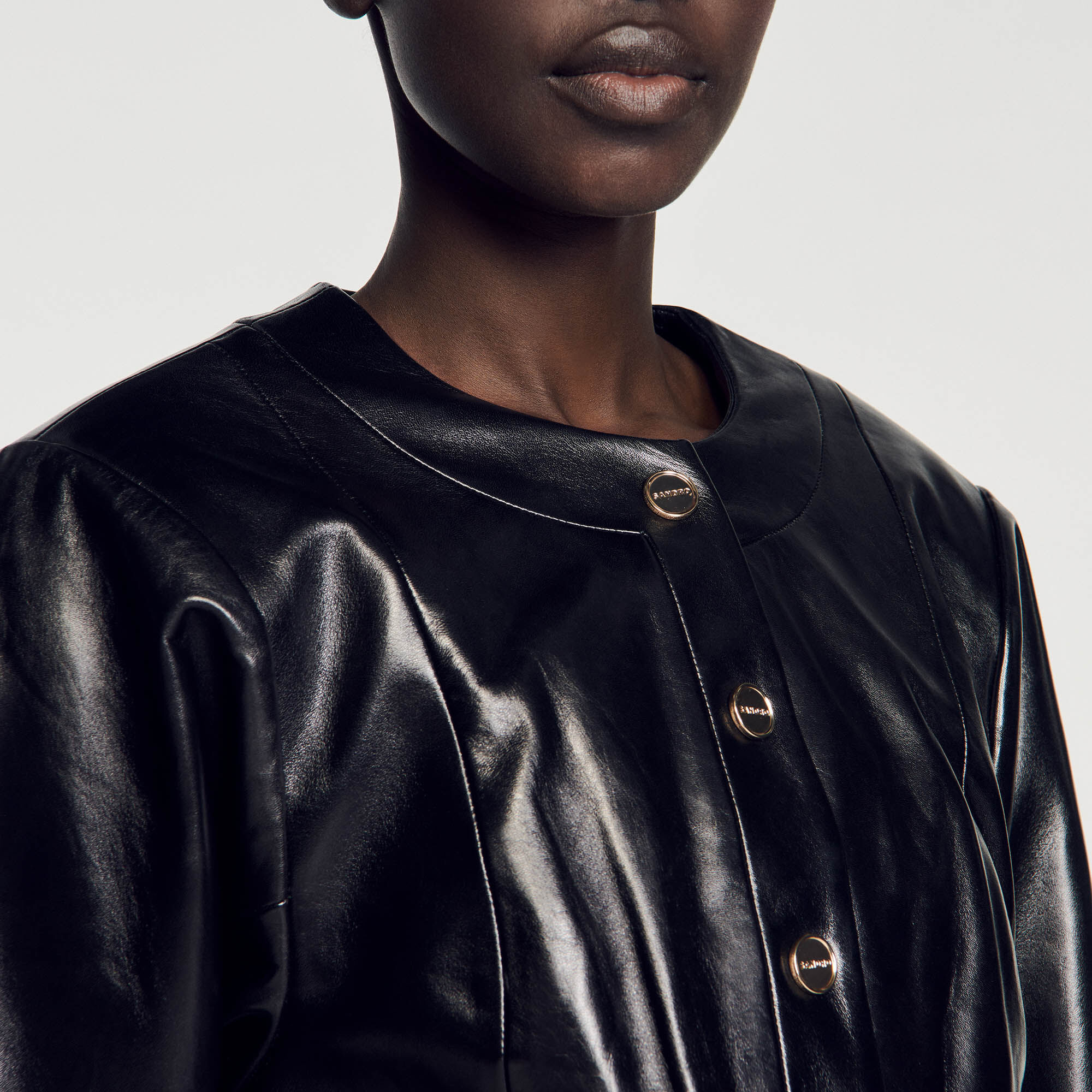 Blouson cuir store sandro femme