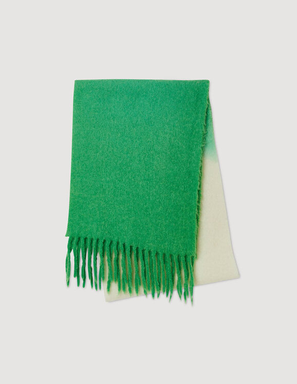 Sjaal met franjes Vert Femme