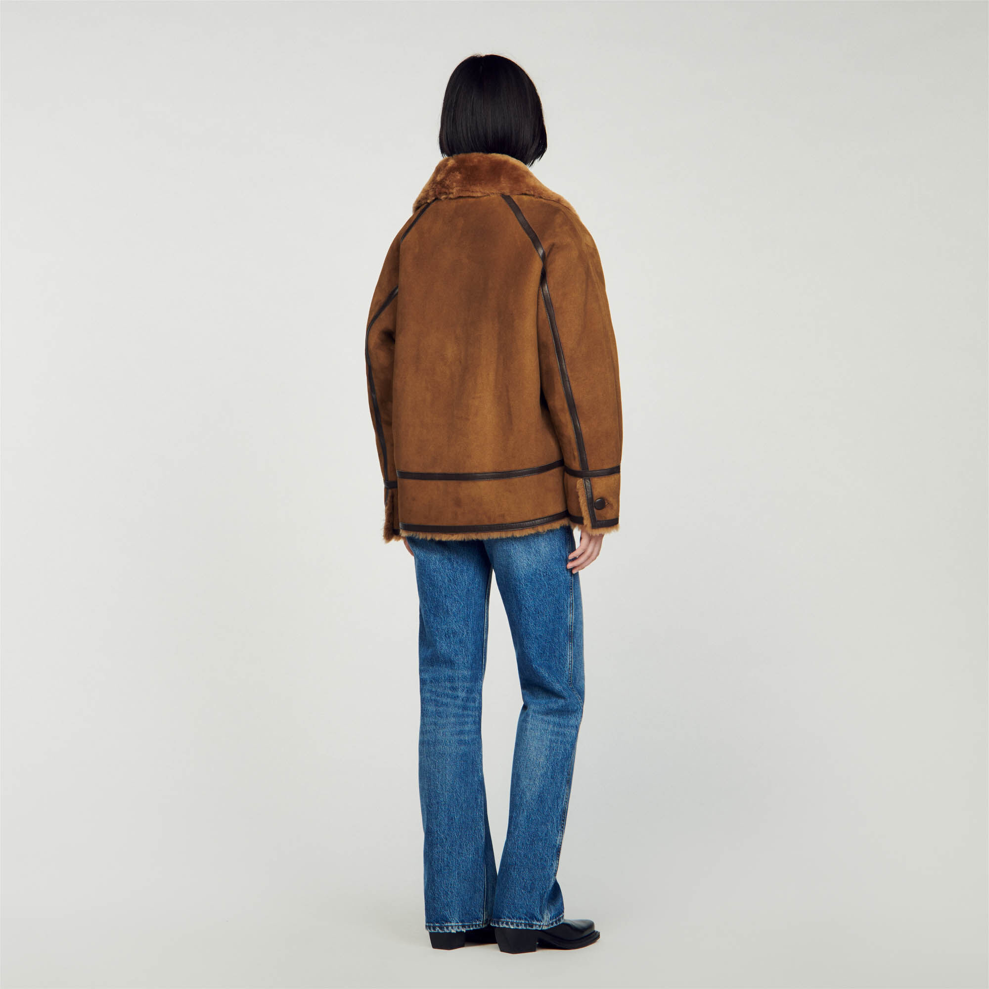 Sandro peau lainée outlet