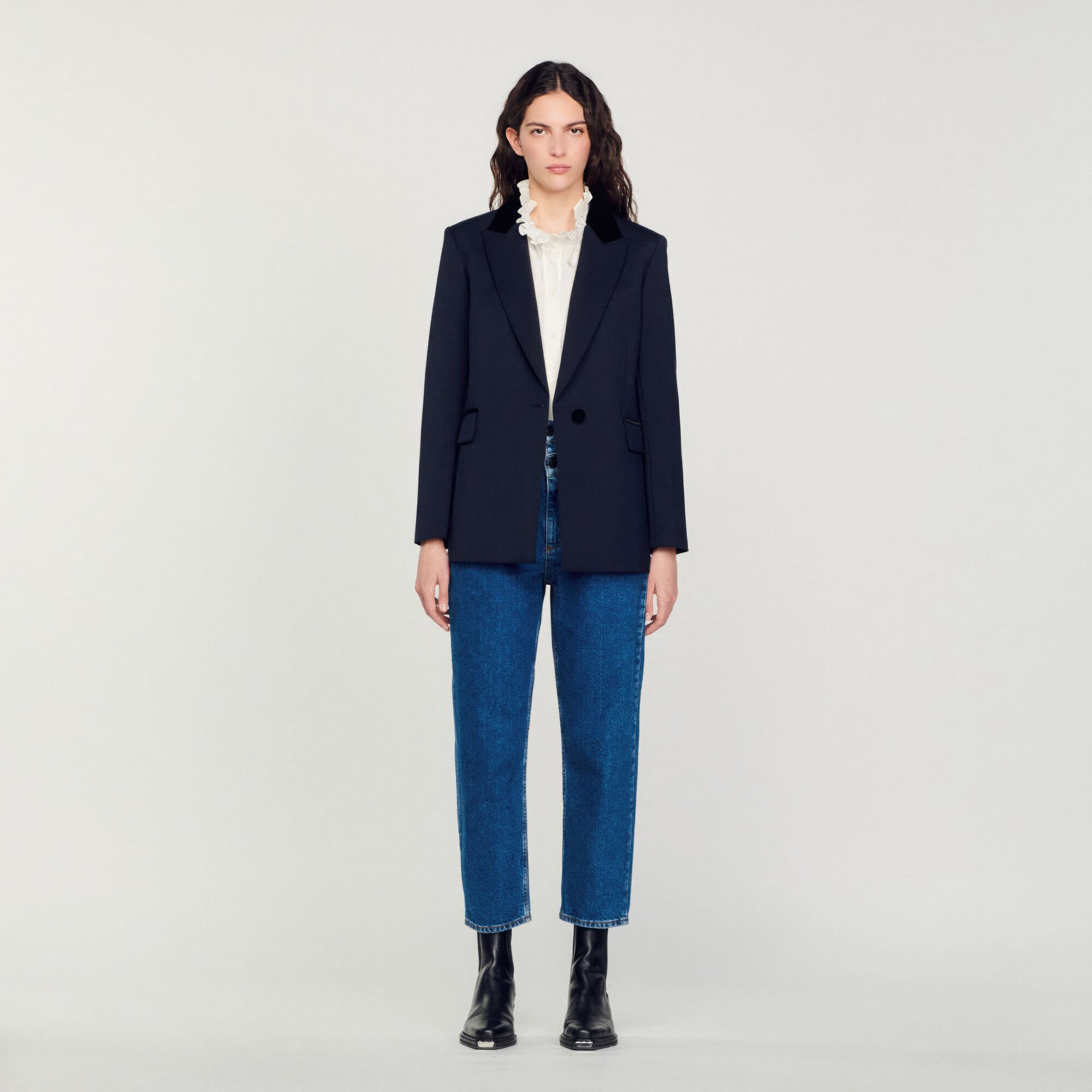 Blazer store marin femme