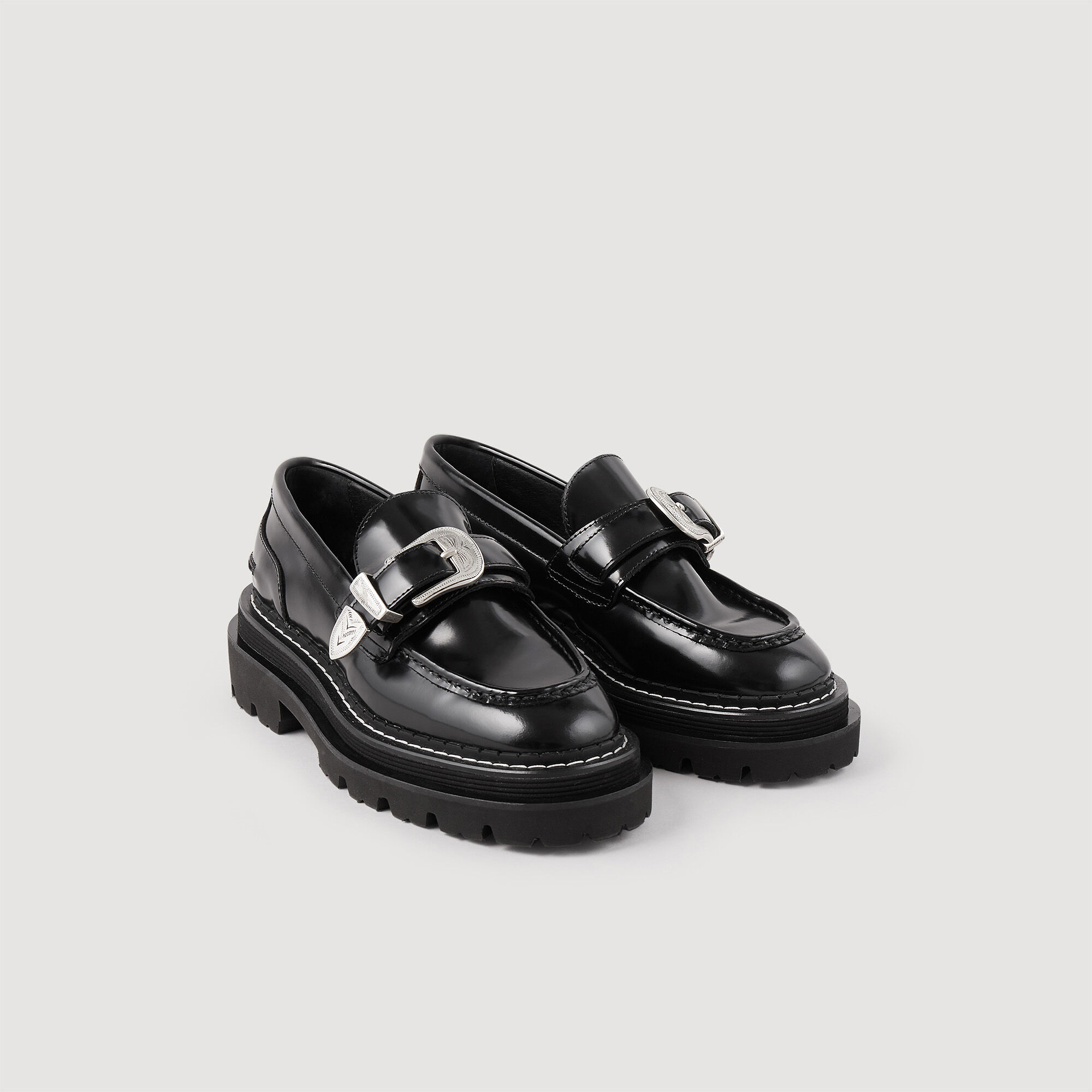 Leren mocassins discount