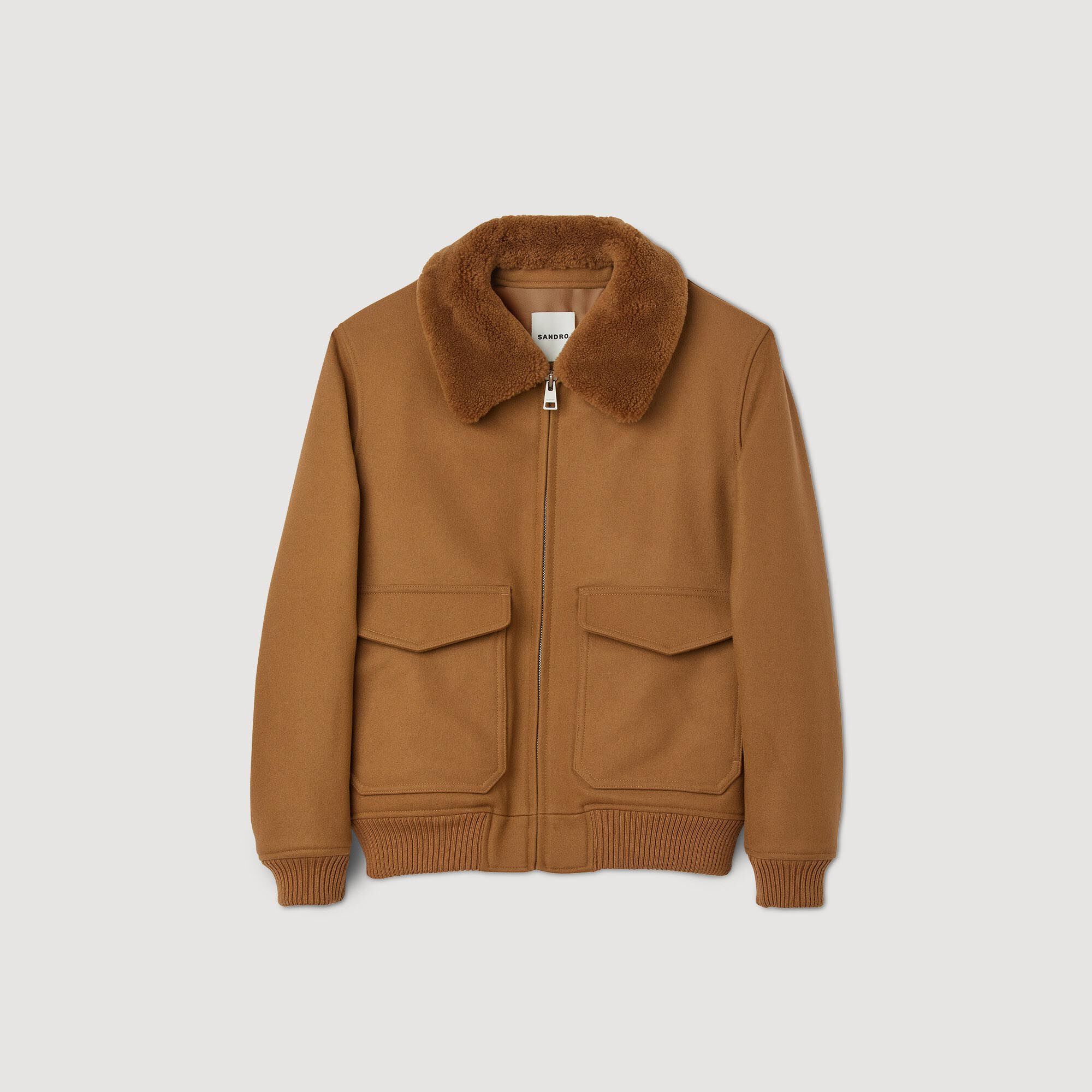 Blouson aviateur col mouton