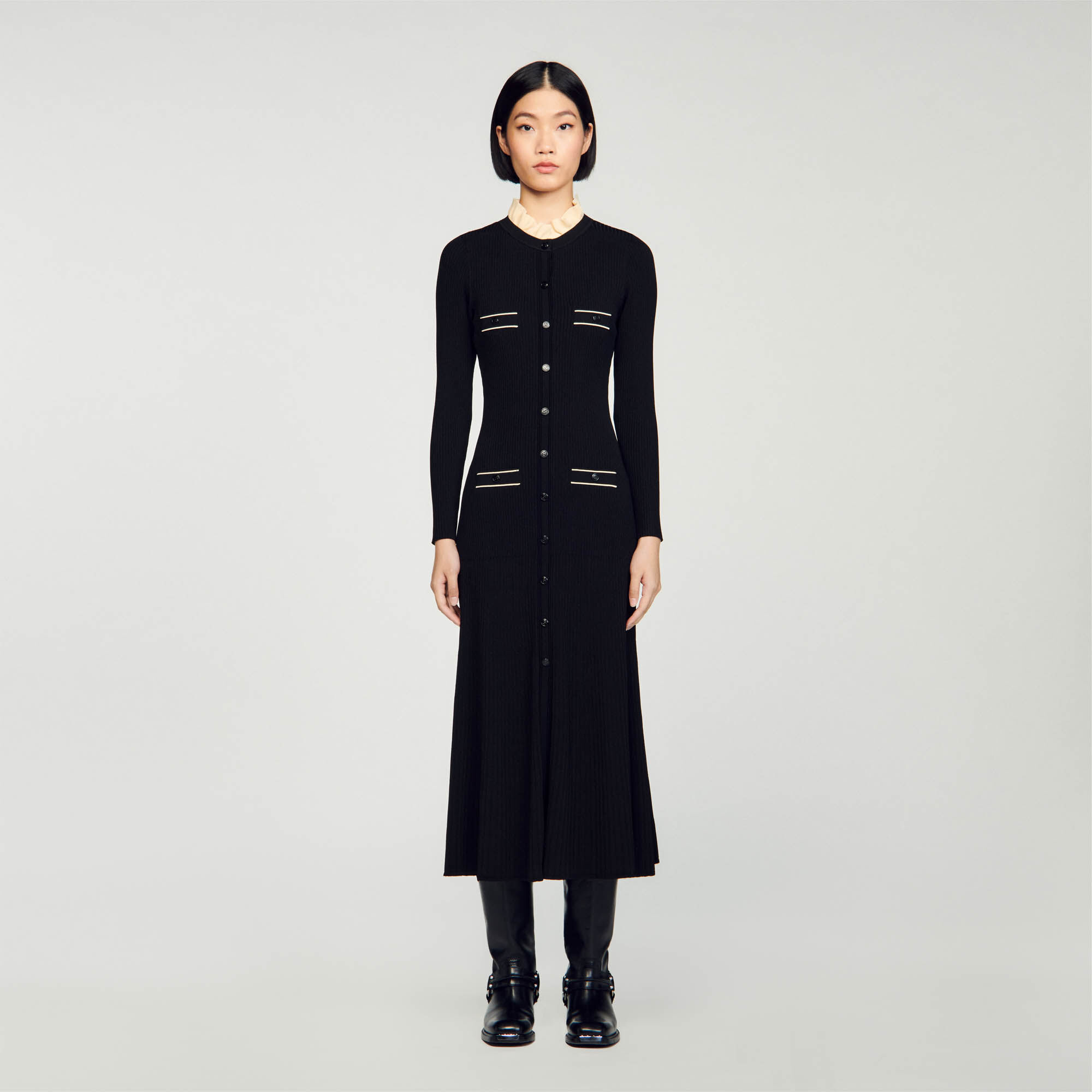 Jurk sales van ribtricot
