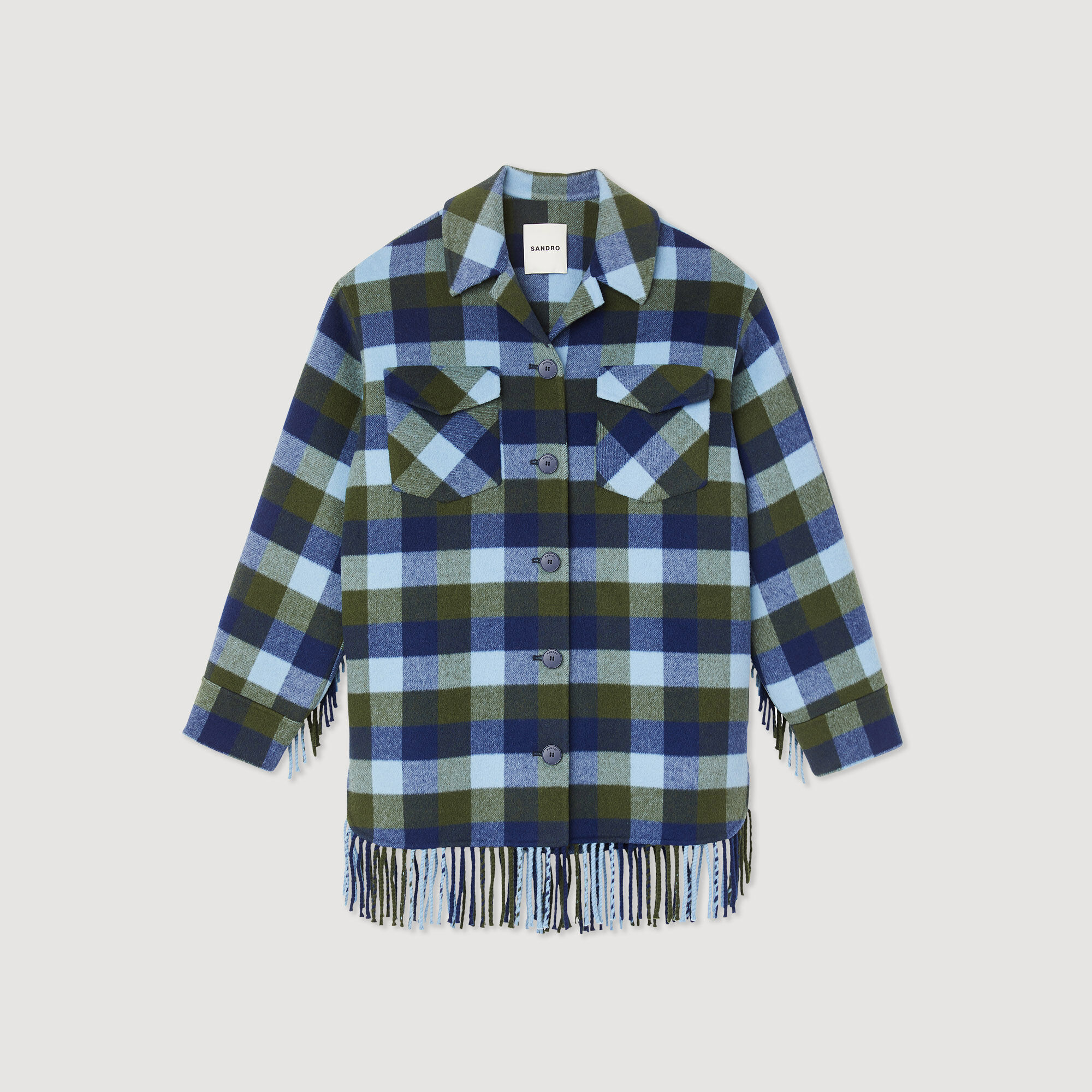 Manteau shop sandro carreaux