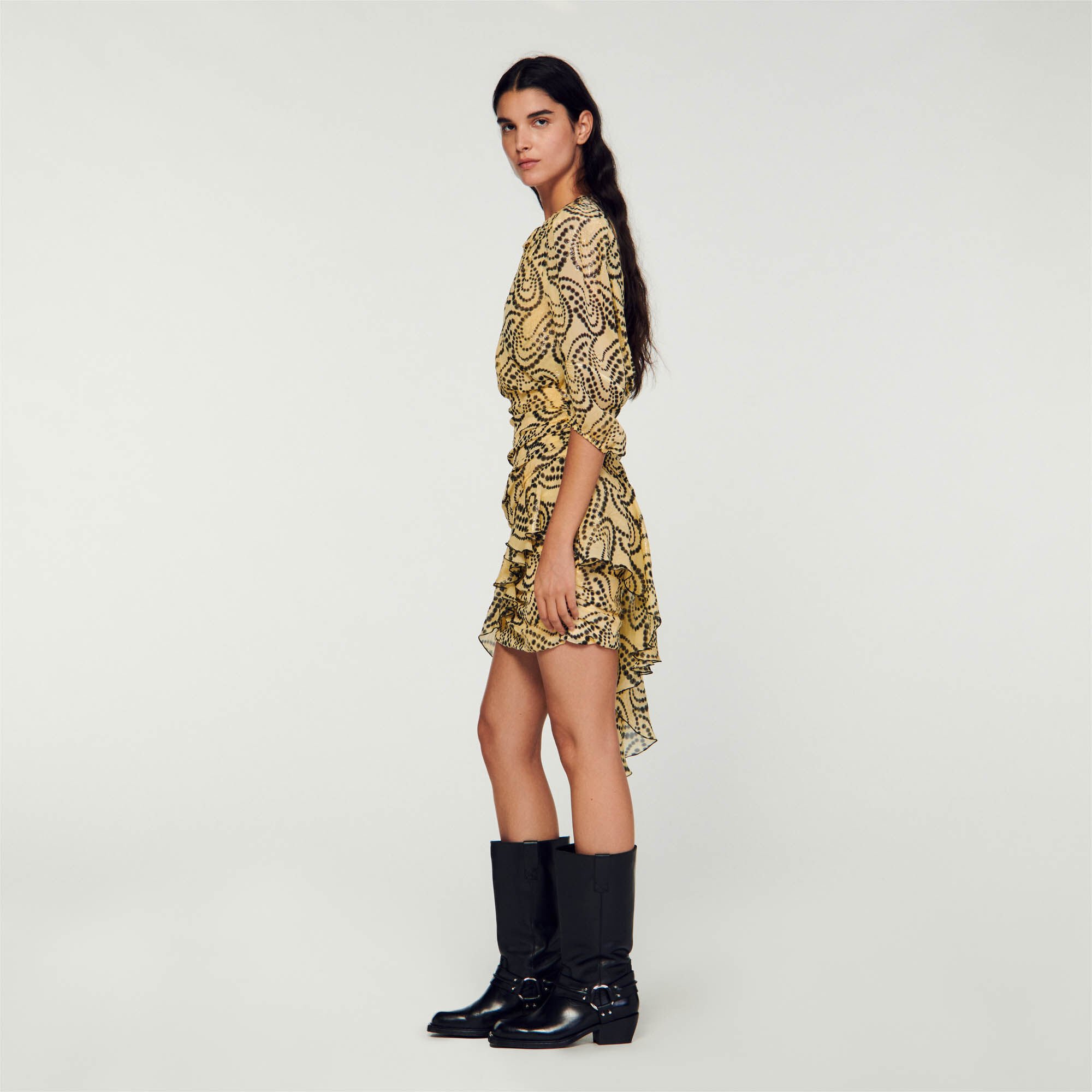 Jurk met outlet paisley print zara