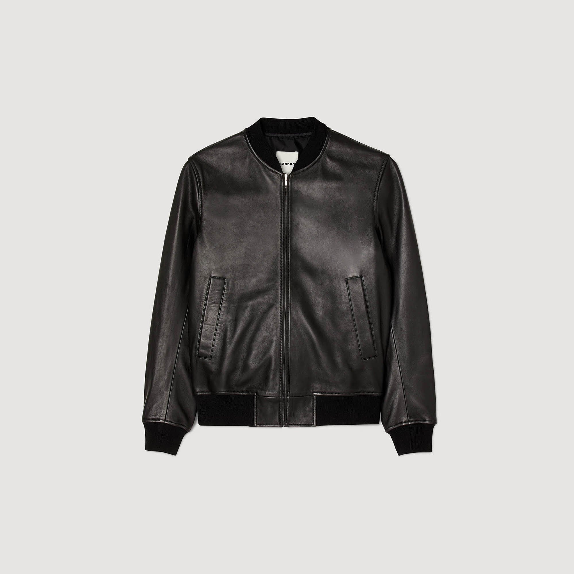 Blouson en cuir SHPBL00899 Trenchs Manteaux Sandro Paris