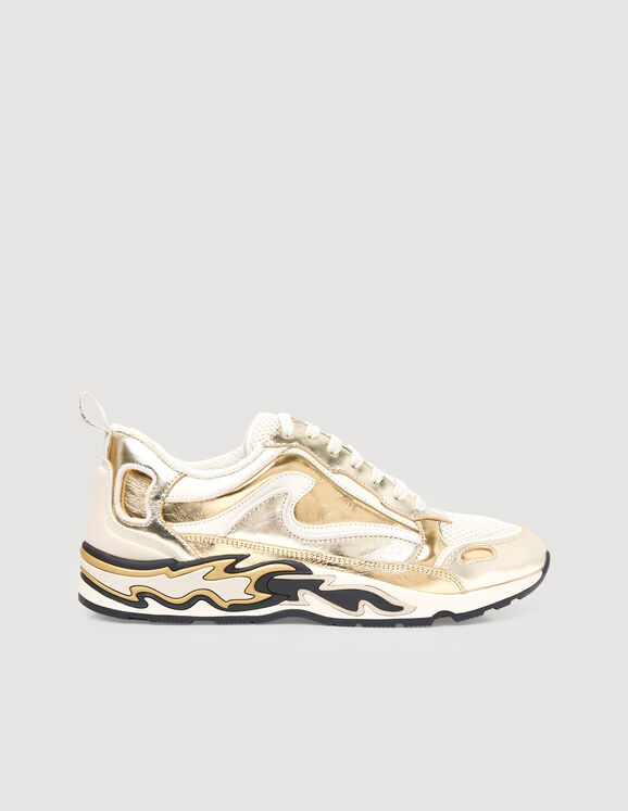 Flame-sneakers Champagne Femme