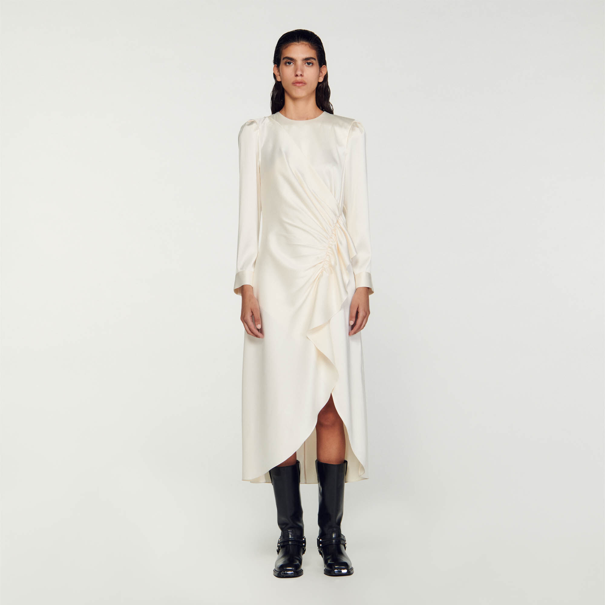 Robe sandro blanche outlet