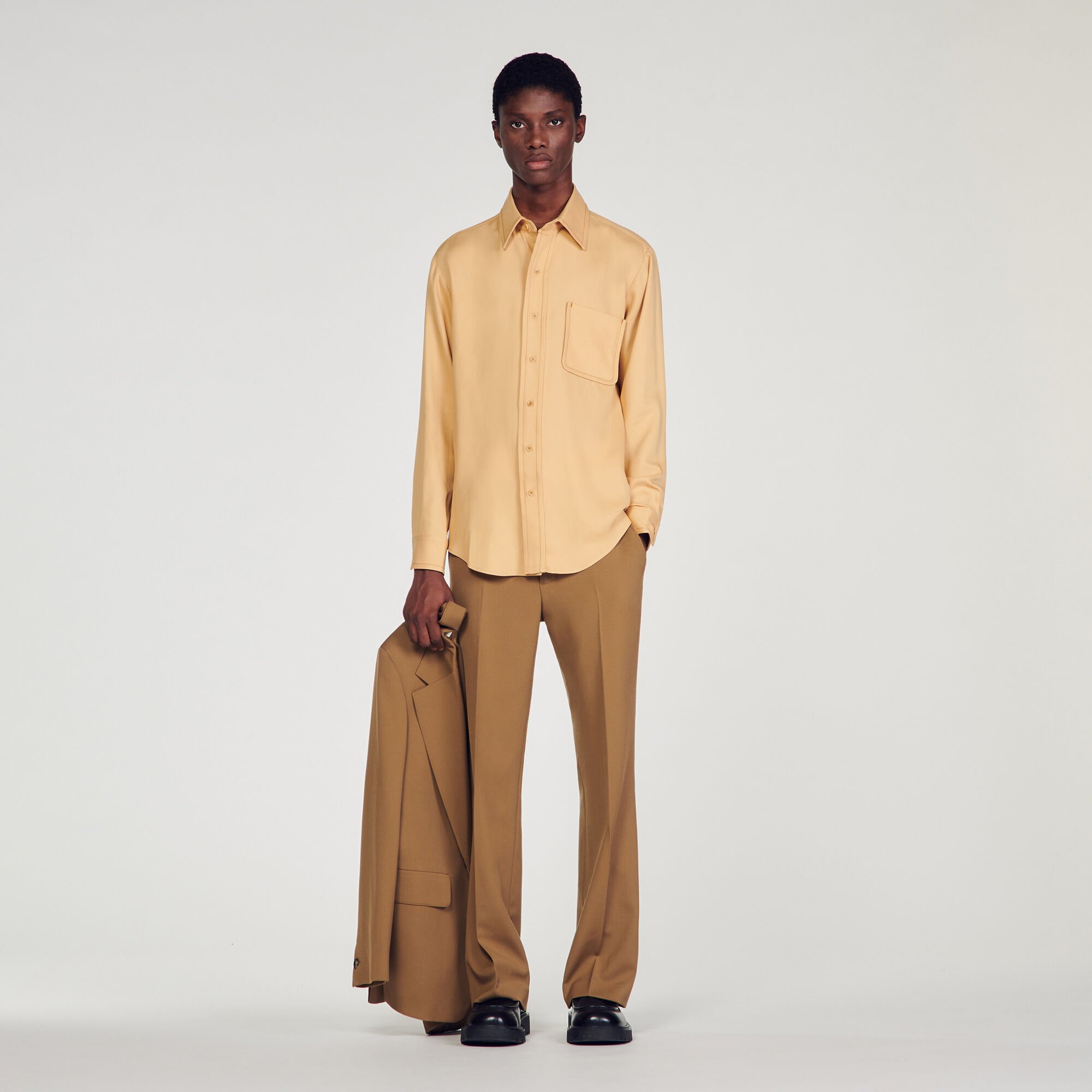 Chemise homme online moutarde
