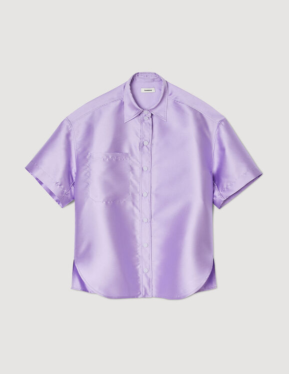 Oversized satijnen blouse Violet Femme
