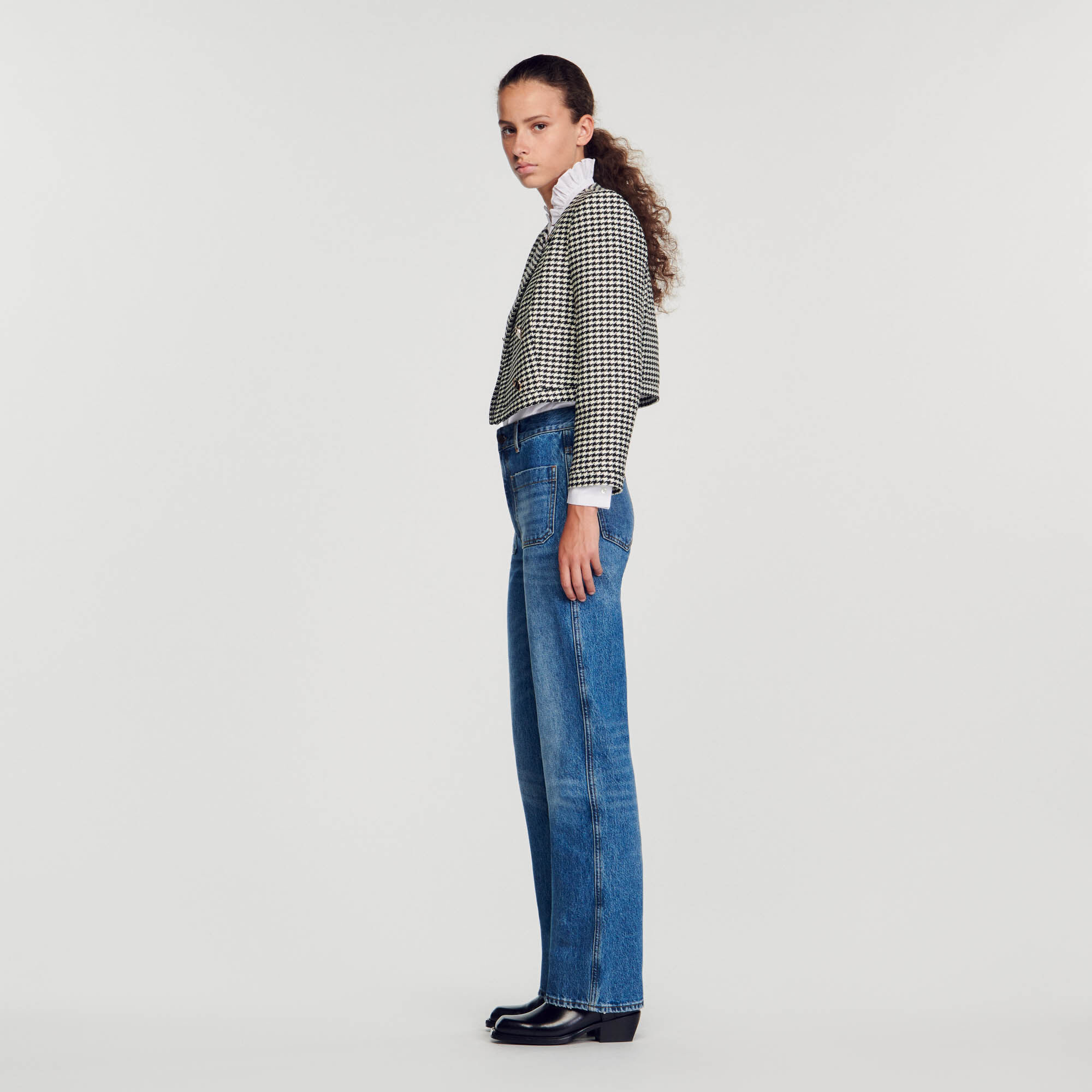 Sandro veste pied de poule outlet