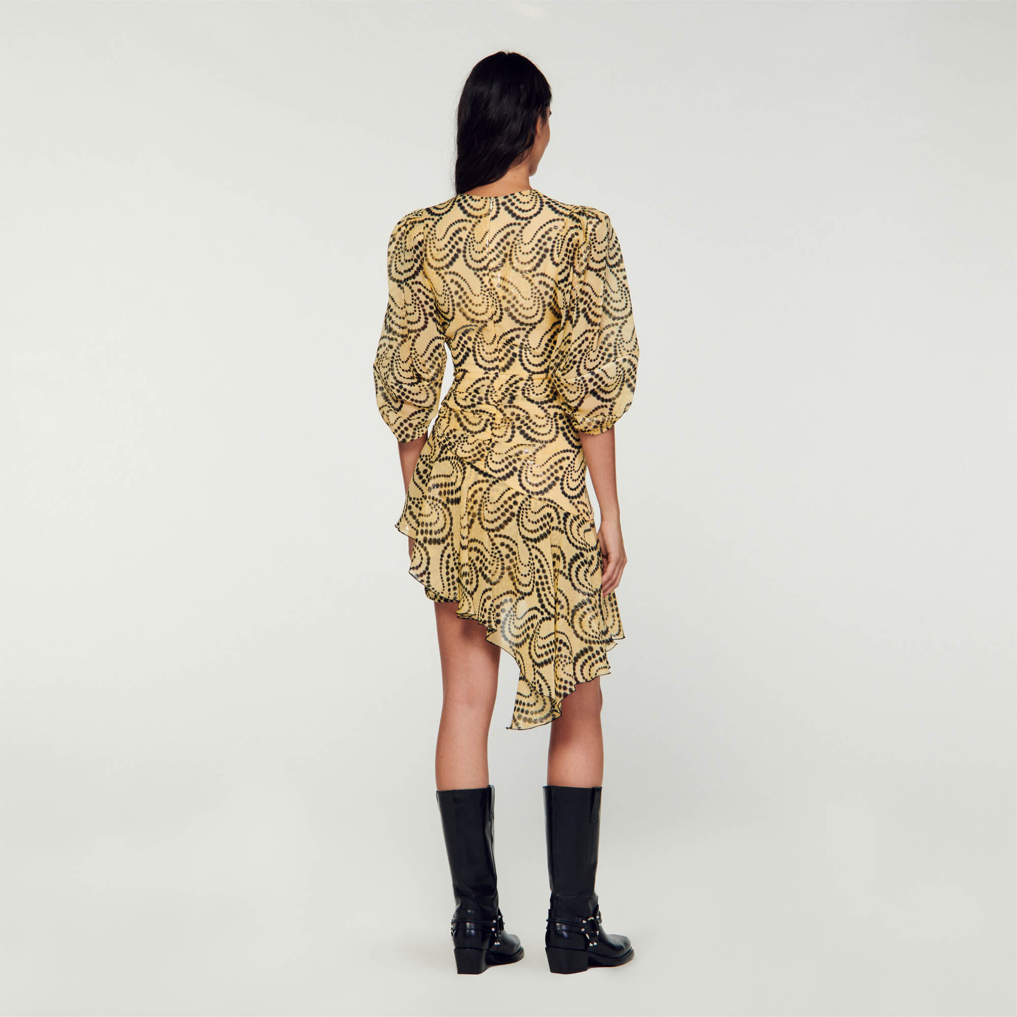 Jurk met paisley shop print zara